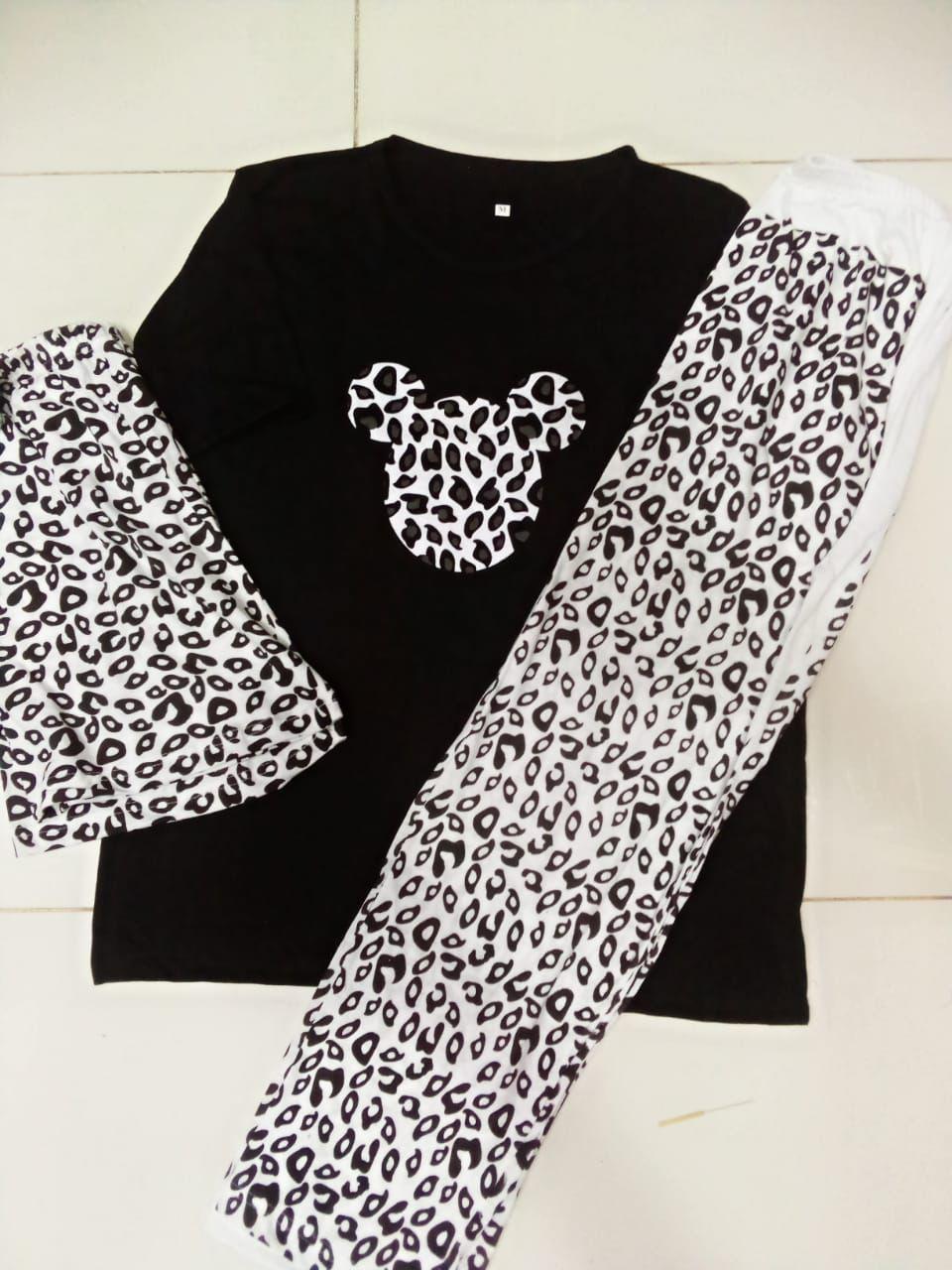 Women 3Pcs Printed Cotton Night Suit Medium to XL