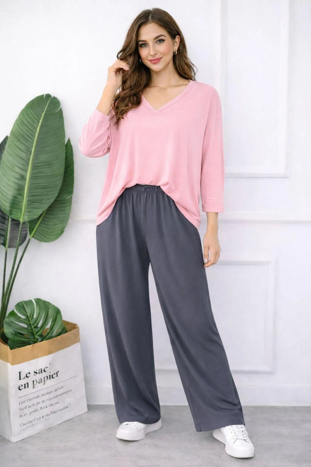 Women Cotton Jersey Night Suit Pink 2 Pcs