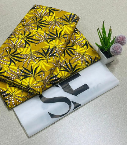 Yellow Printed Fabric 92 Inches Wide for Home Decor