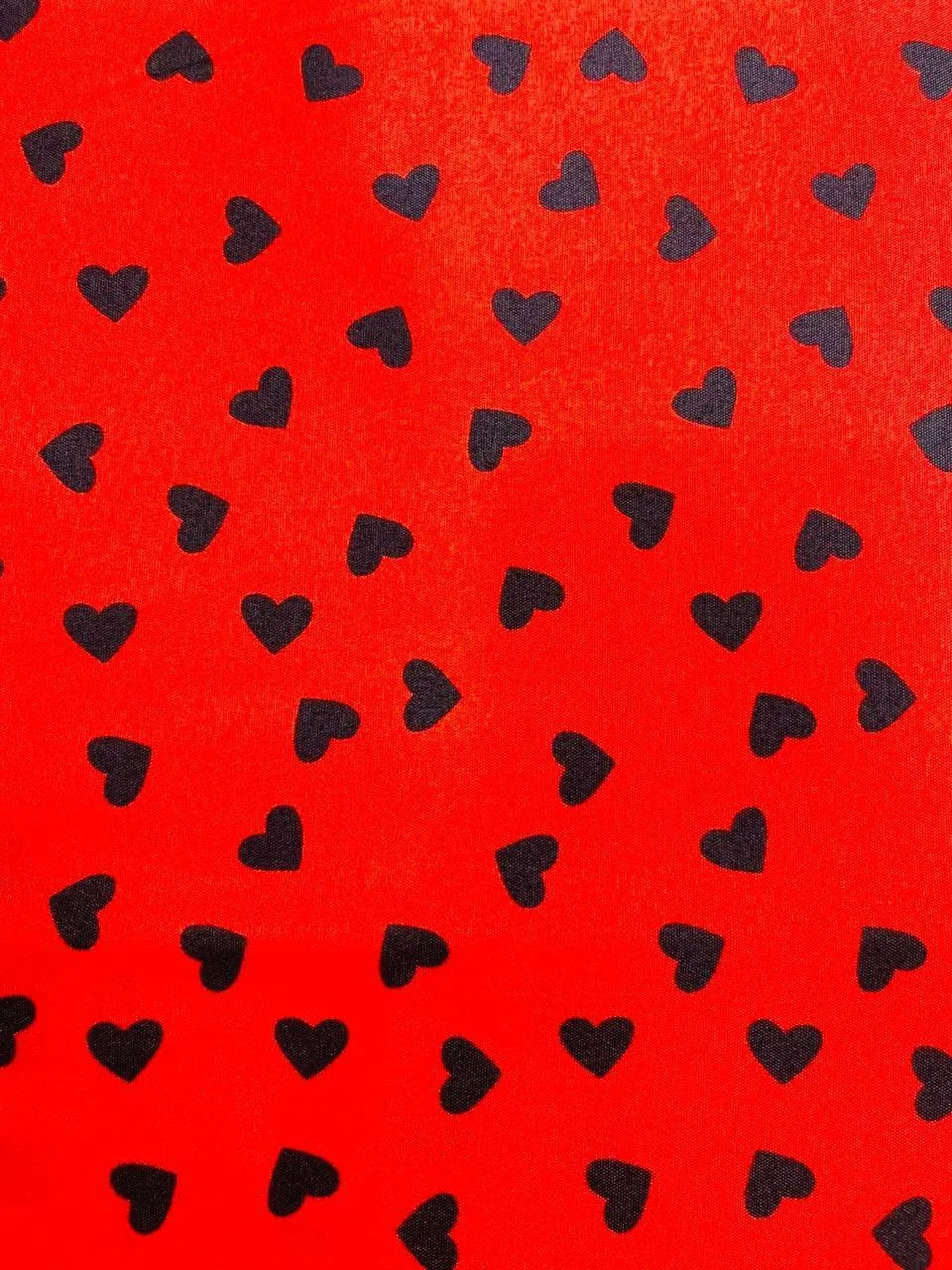 Red Heart Print Unstitched Suit 92"