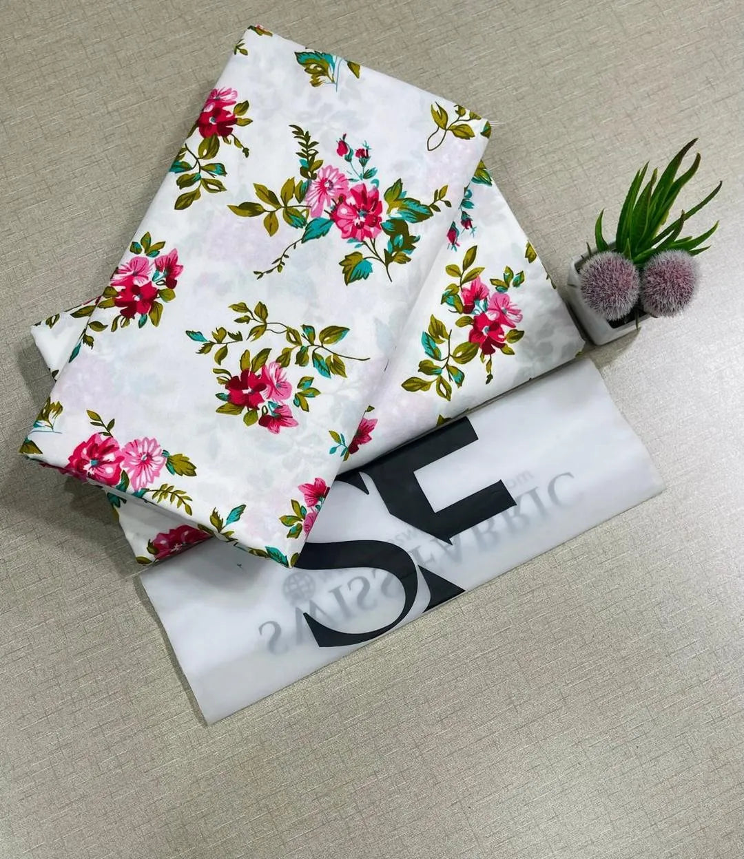 Pakistani Floral Printed Cotton Shirt 92"