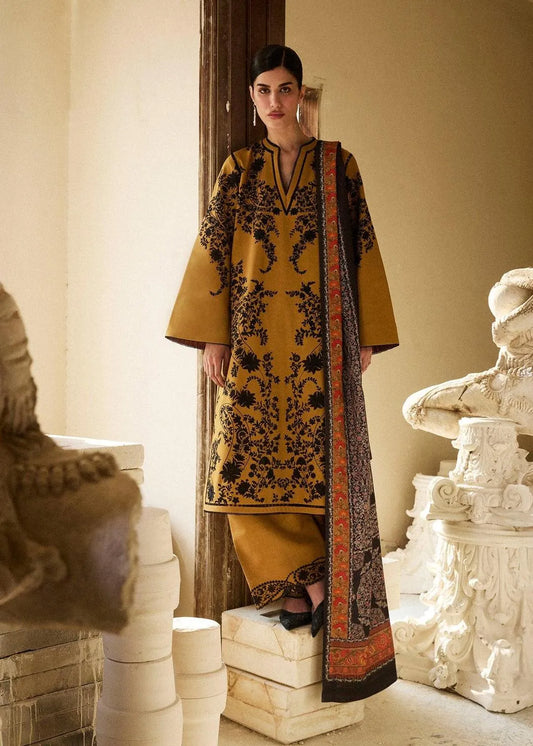 3 Pcs Women's Unstitched Embroidered Suit